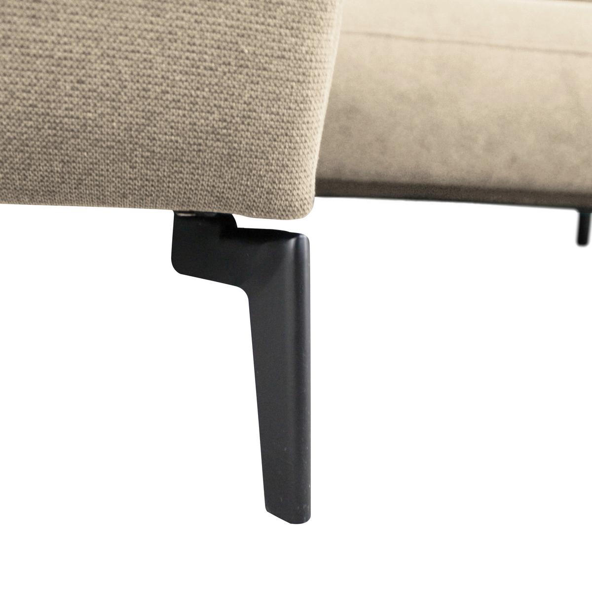 Ecksofa Prince Beige S: 163x240 cm - Beige/Schwarz, Design, Textil (163/240cm) - MID.YOU