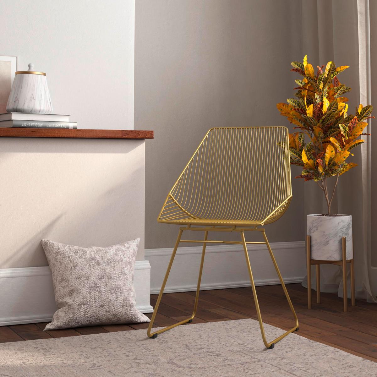 Stuhl Ellis Goldfarben B: 59 Cm - Goldfarben, Design, Metall (59/83/54cm) - MID.YOU