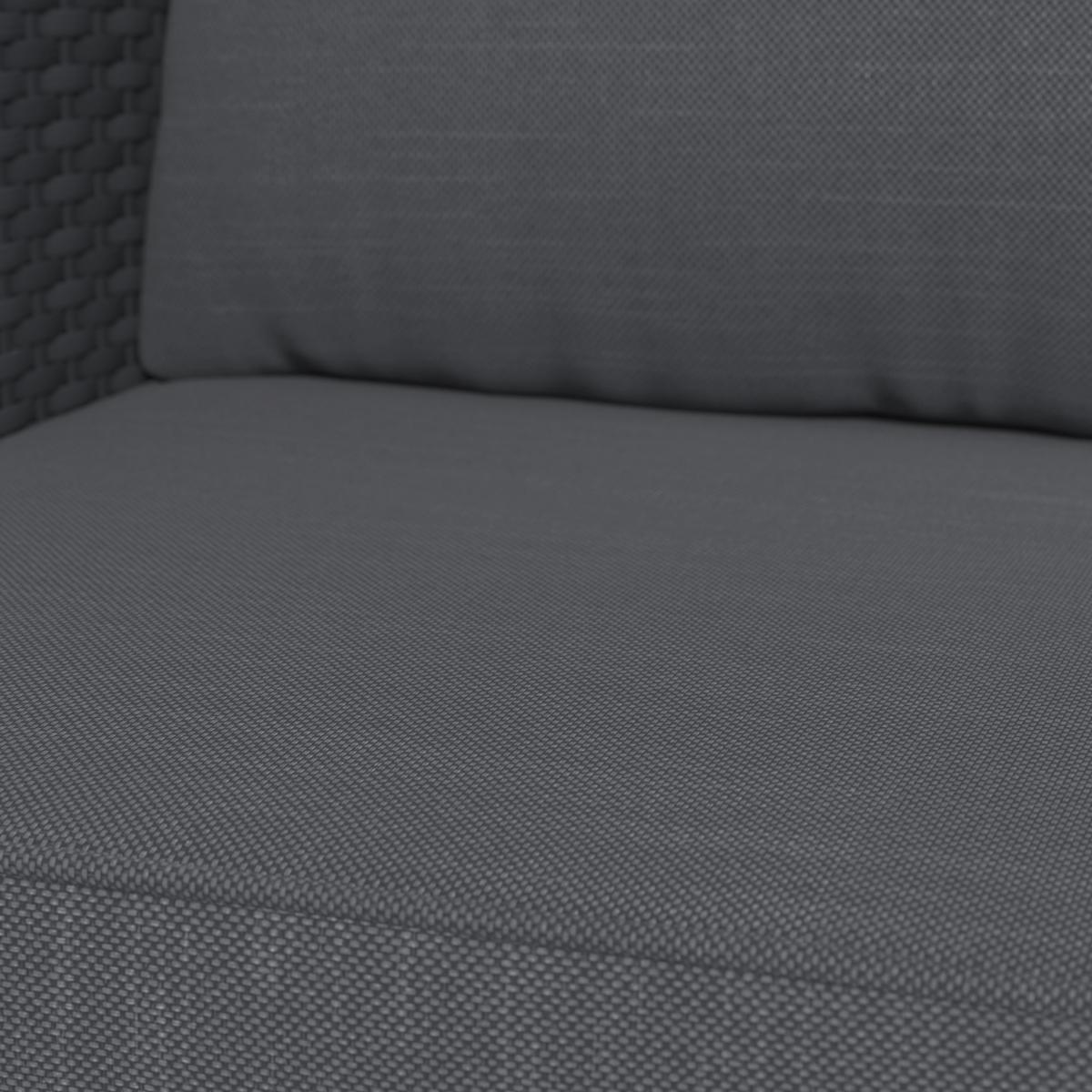 Loungegarnitur Nelson - Schwarz, MODERN, Glas/Kunststoff - Beldano