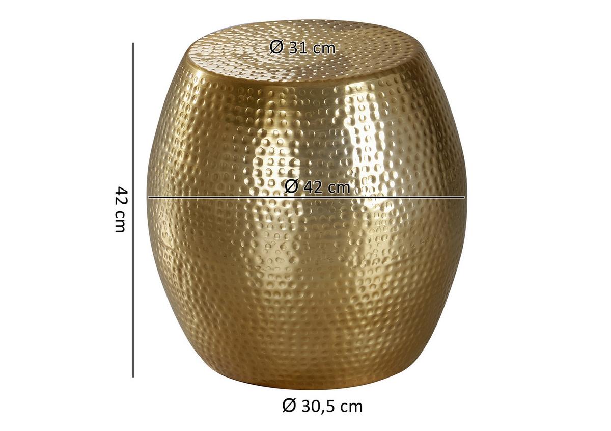 Odkládací stolek - orientálny Pedro zlatý - barvy zlata, Lifestyle, kov (42/42/42cm) - MID.YOU