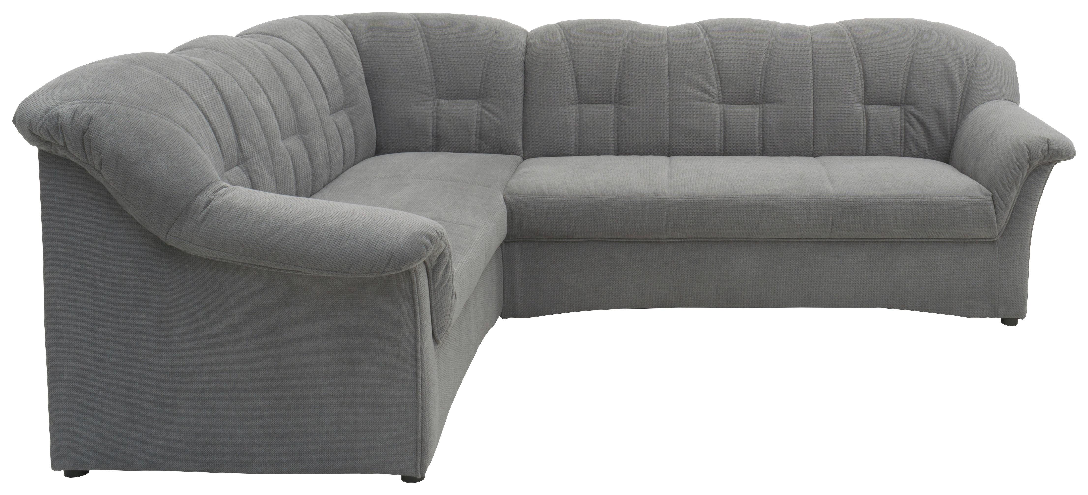 Ecksofa Mit Schlaffunktion Papenburg Dunkelgrau - Dunkelgrau/Schwarz, KONVENTIONELL, Textil (192/243cm) - MID.YOU