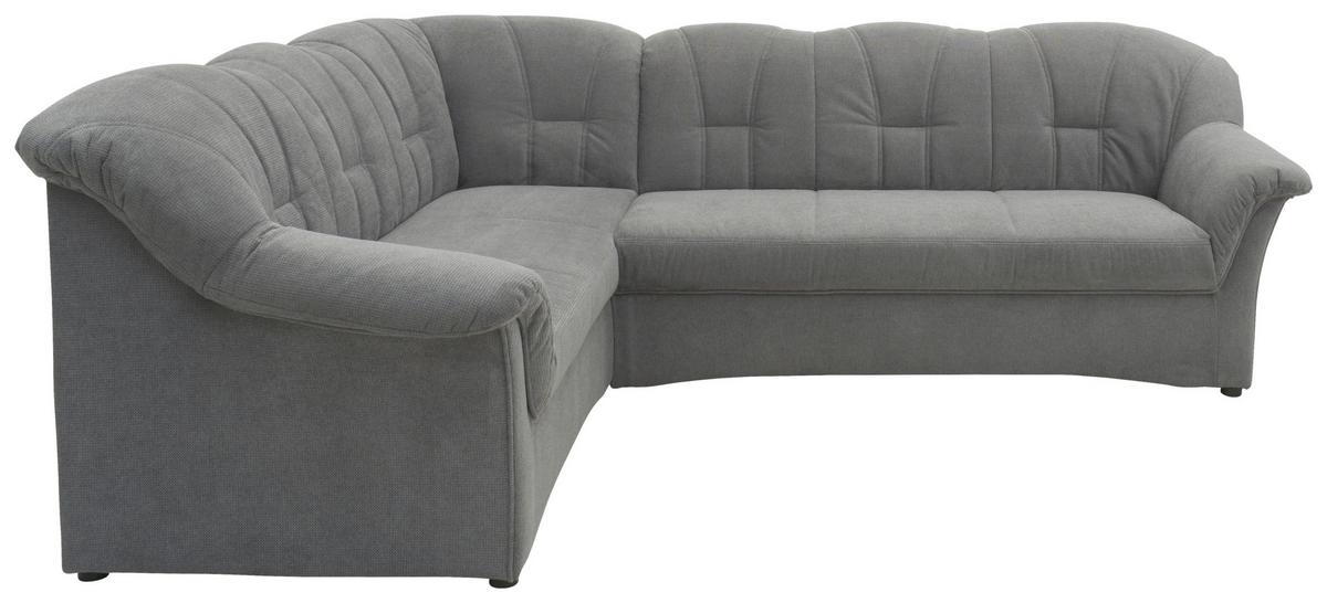 Ecksofa Mit Schlaffunktion Papenburg Dunkelgrau - Dunkelgrau/Schwarz, KONVENTIONELL, Textil (192/243cm) - MID.YOU