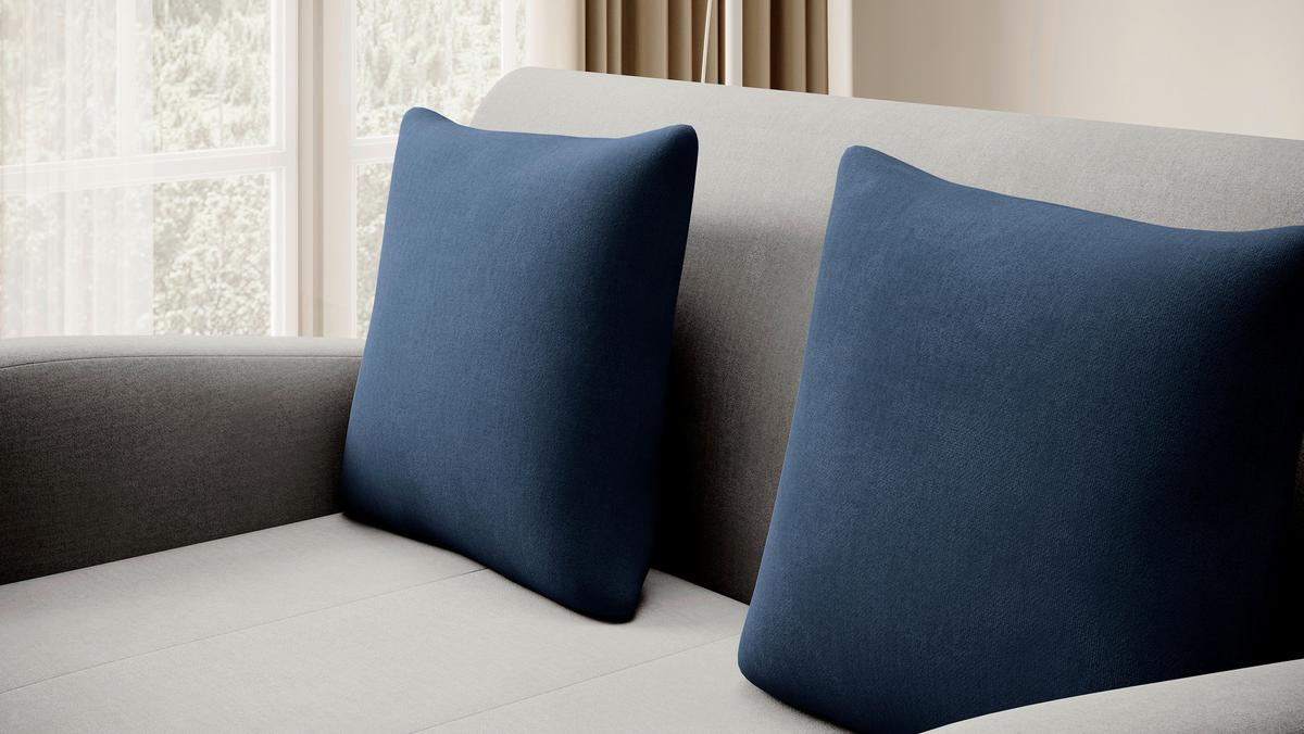 Schlafsofa Ario Grau B: 130cm - Schwarz/Dunkelblau, Design, Textil (130/85/103cm) - MID.YOU