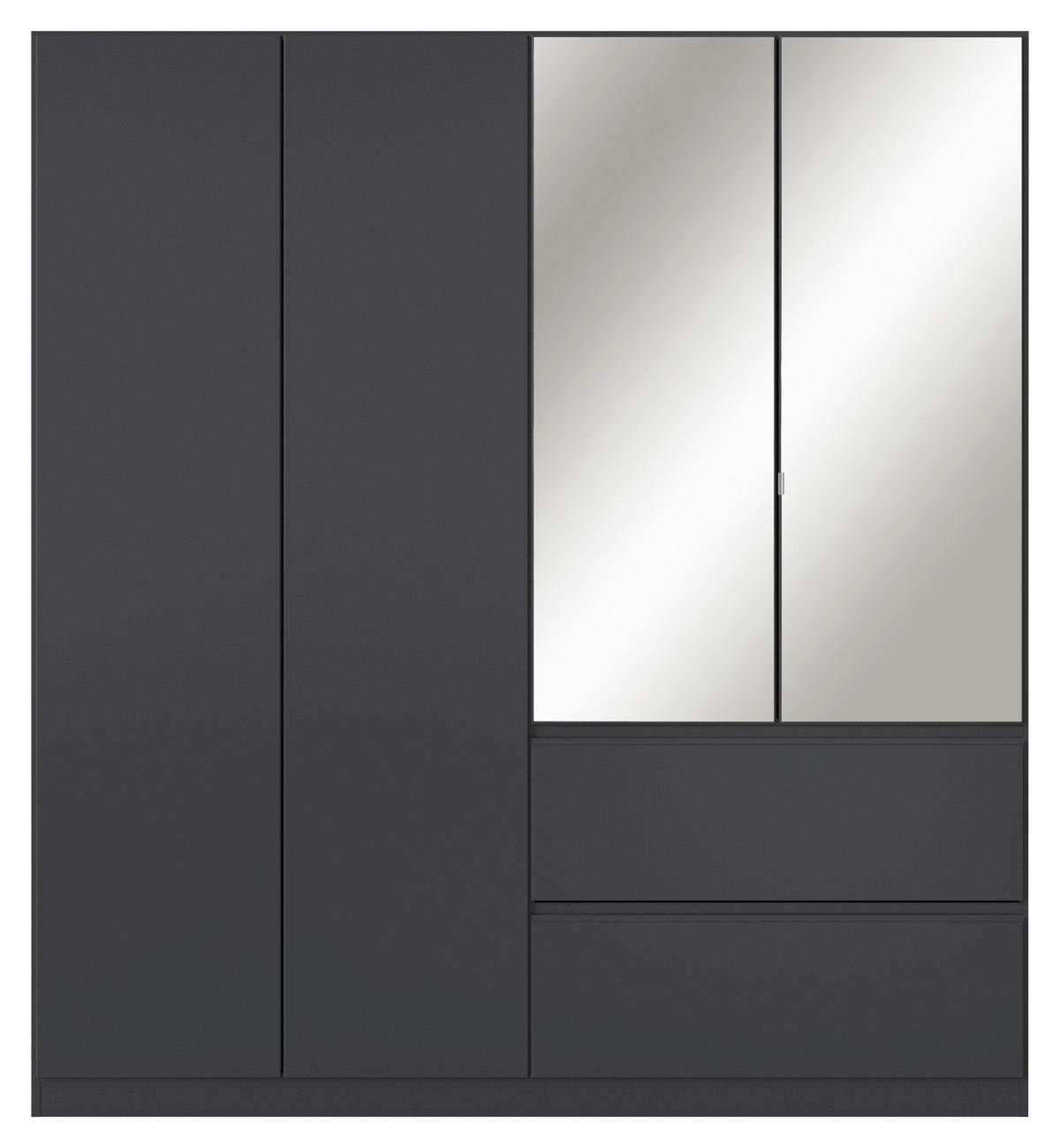 Drehtürenschrank Costa Grau B: 181 cm - Grau, MODERN, Holzwerkstoff (181/197/54cm) - Rauch Möbel
