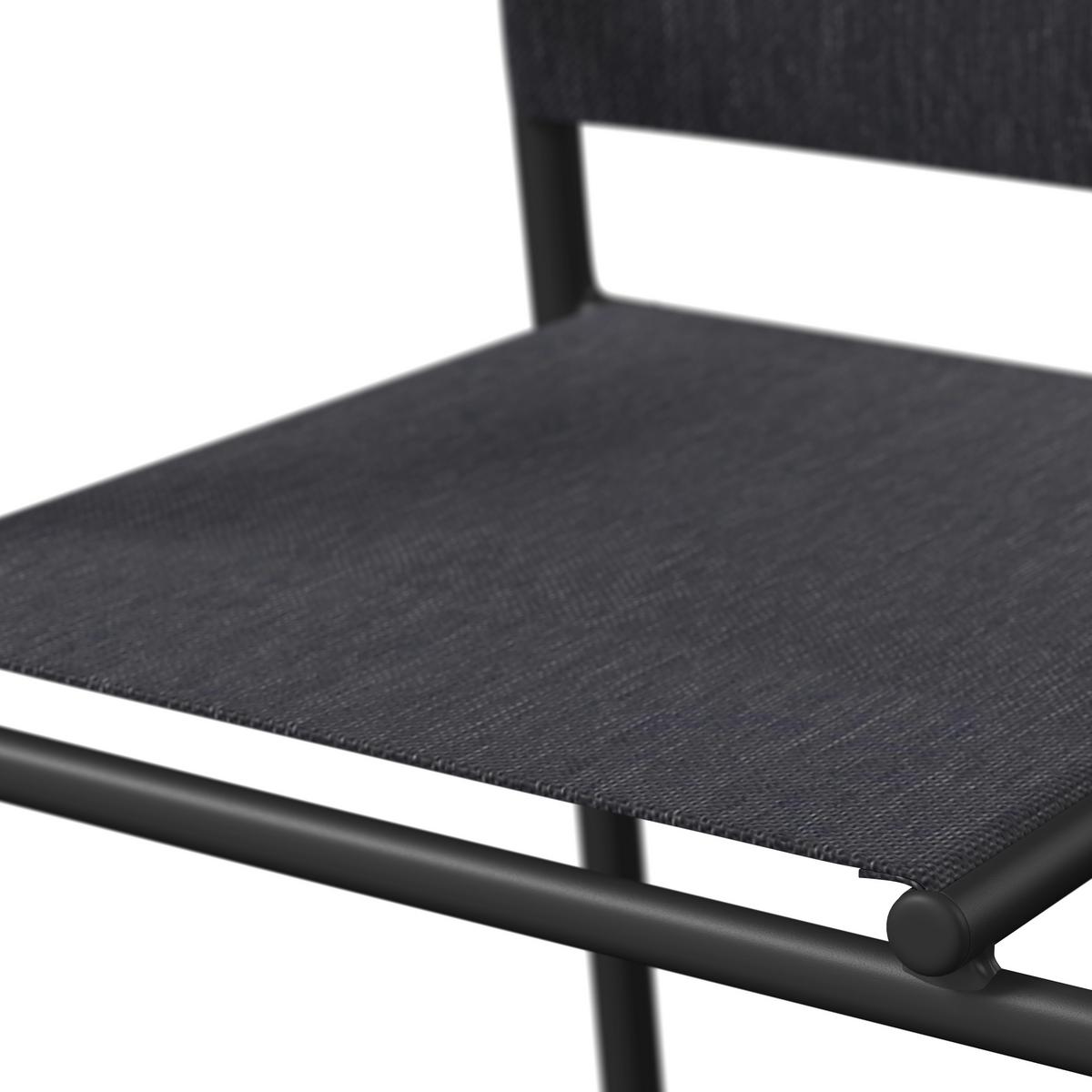 Gartensessel Lina - Dunkelgrau, Trend, Textil/Metall (56/86/54cm) - Beldano