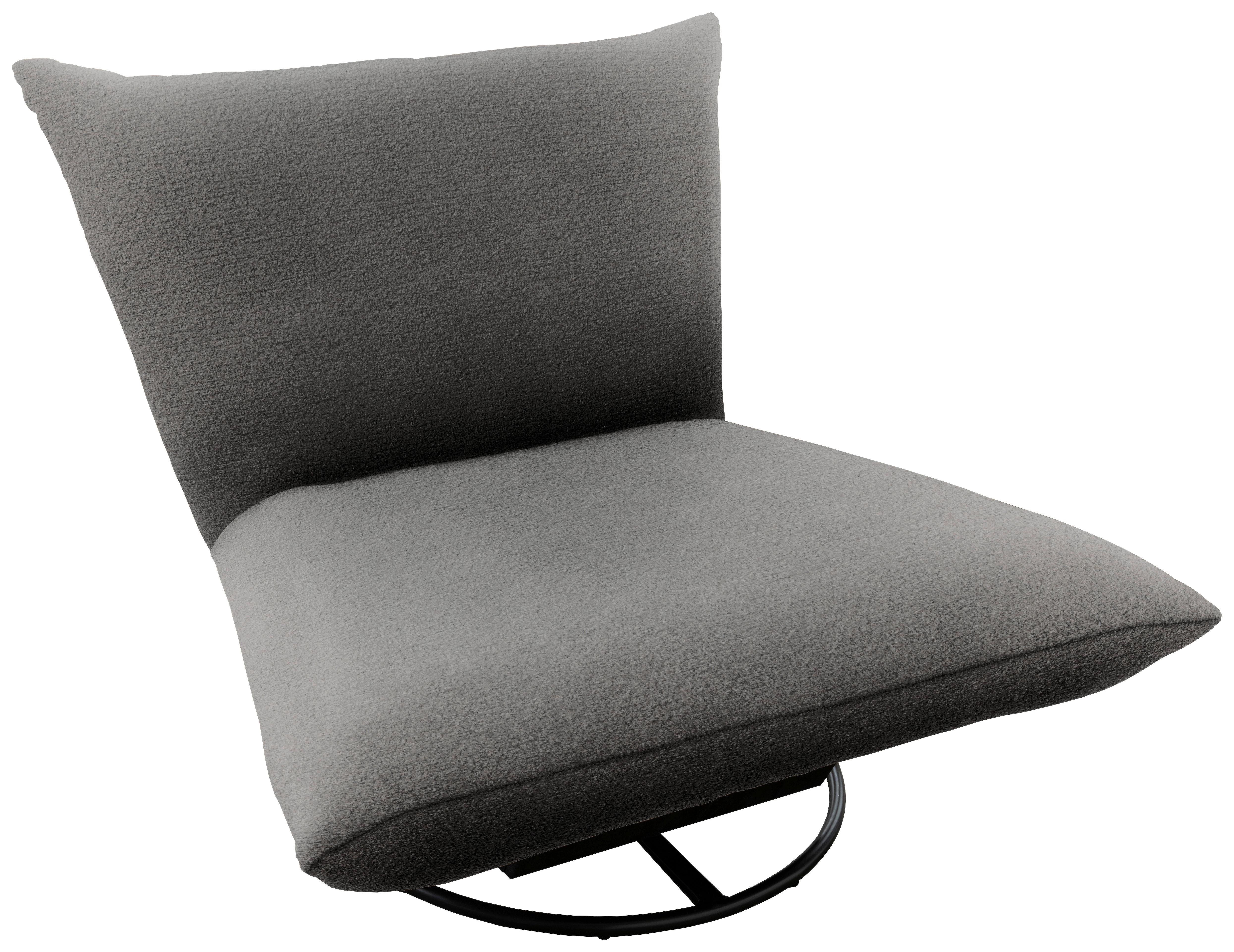 Relaxsessel Cremona Anthrazit B: 100 cm - Anthrazit/Schwarz, Design, Textil (100/78/96cm) - Livetastic