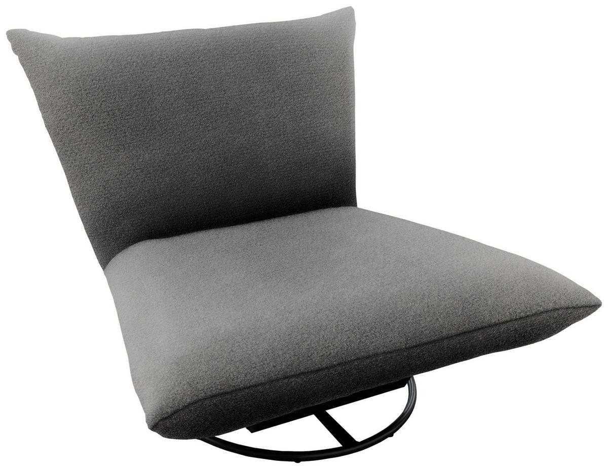 Relaxsessel Cremona Anthrazit B: 100 Cm - Anthrazit/Schwarz, Design, Textil (100/78/96cm) - Livetastic