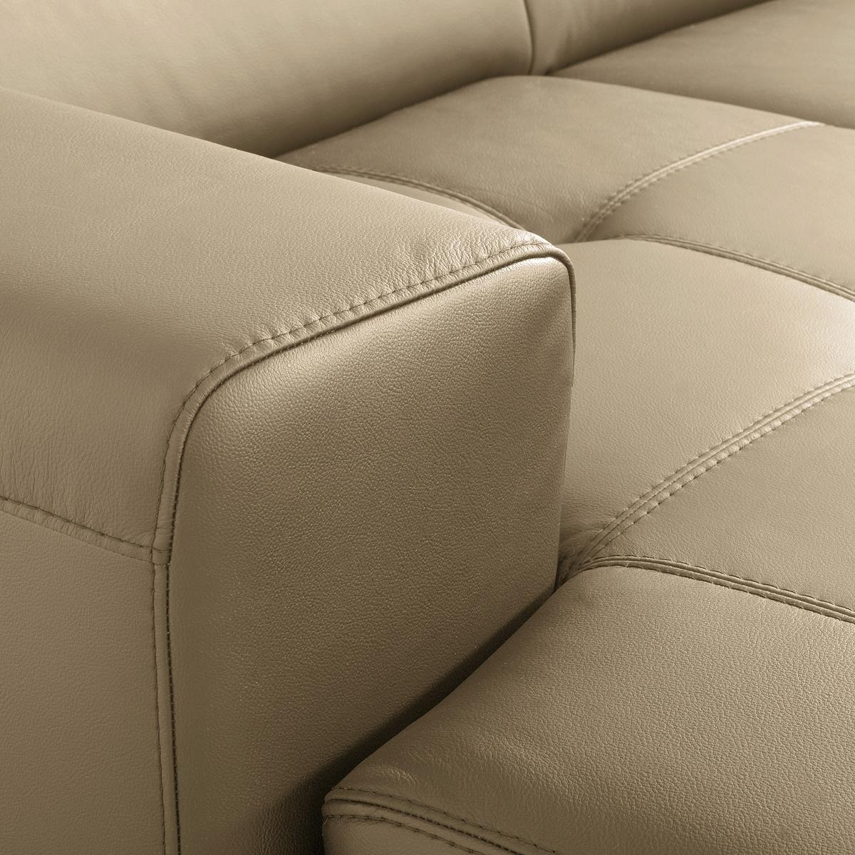 Ecksofa Torino Teilleder Hellgrau 173x247 - Hellgrau/Schwarz, Design, Leder/Textil (173/247cm) - Livetastic