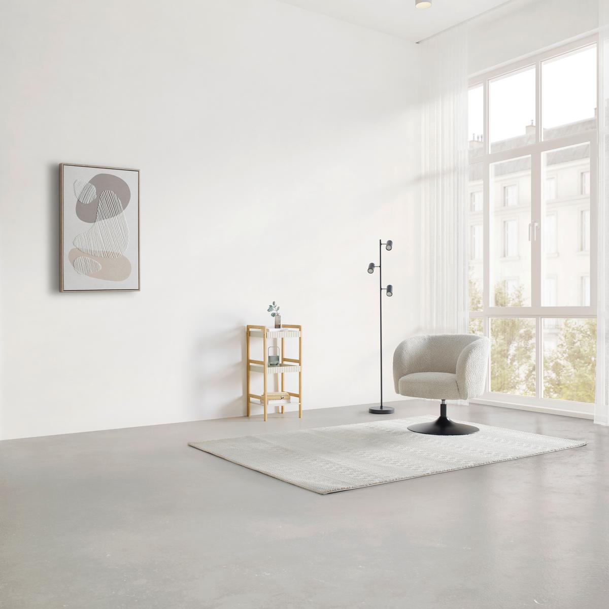 REGÁL FERDINAND -EXKLUSIC- - prírodná farba/kašmírová, Modern, kompozitné drevo/prírodné materiály (36/80/33cm) - Mömax