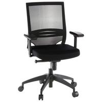 Drehstuhl Porto Base Schwarz - Schwarz, MODERN, Kunststoff/Textil (59/108/44cm) - MID.YOU