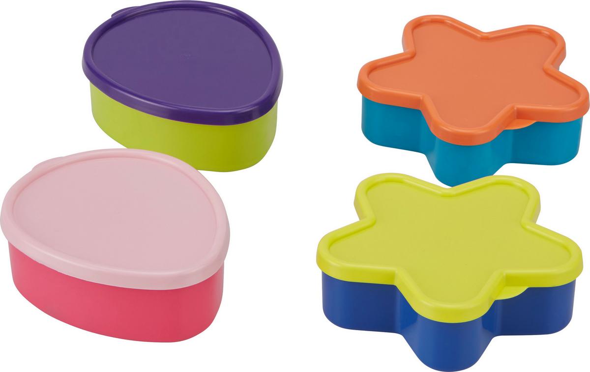 Frischhaltedosen 4er-Set Tiny Big Verschiedene Größen, Bunt - Multicolor, Basics, Kunststoff - Plast Team