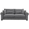 3-sitzer-sofa Mit Schlaf- Funktion Angelina Anthrazit - Anthrazit/Schwarz, Basics, Textil (250/95/125cm) - MID.YOU