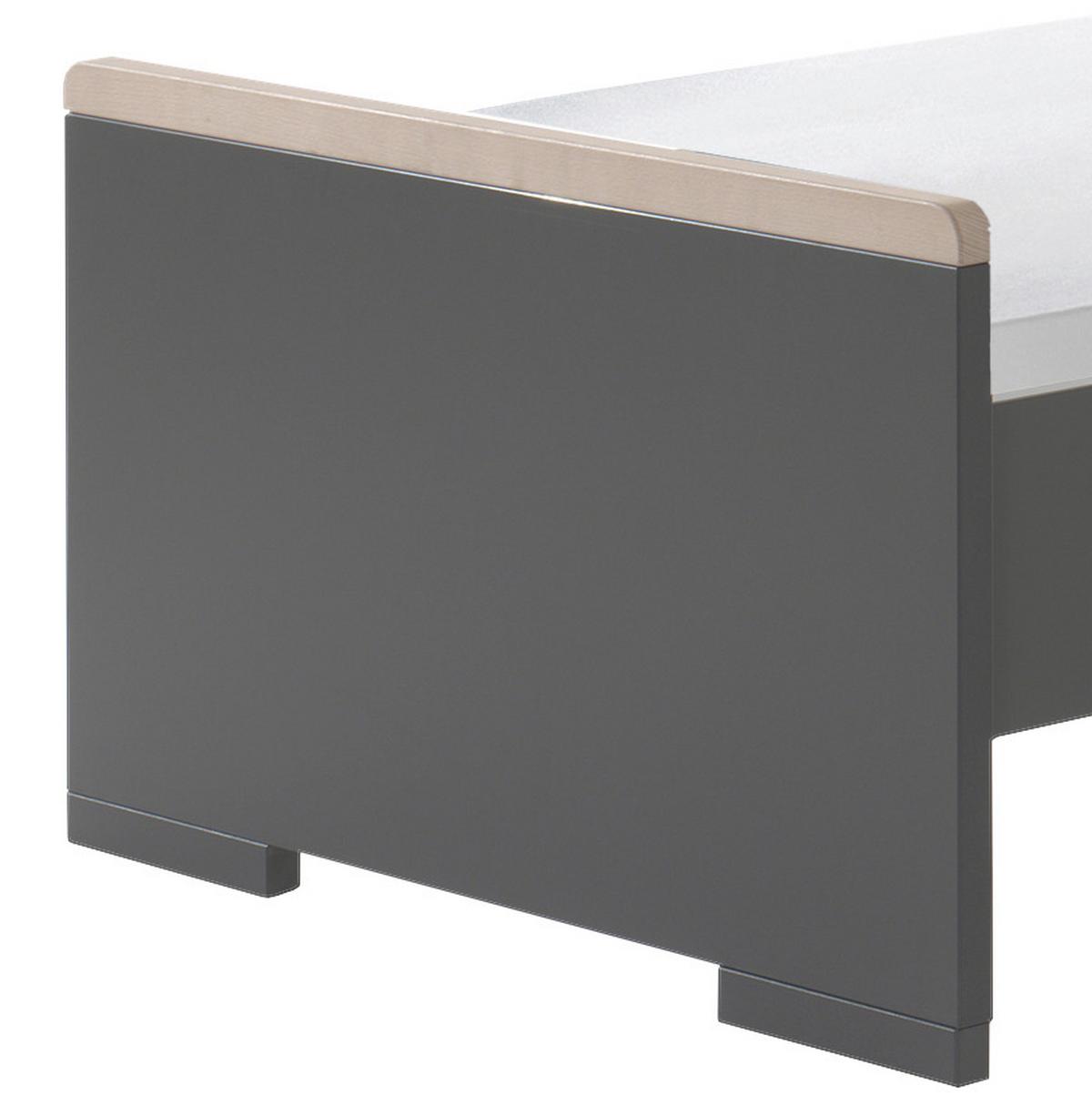 Bett 90x200 London Anthrazit - Anthrazit, MODERN, Holzwerkstoff (90/200cm) - MID.YOU