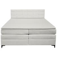 Boxspringbett Mitto mit Topper 140x200 cm - Champagner/Schwarz, KONVENTIONELL, Textil/Metall (140/200cm)