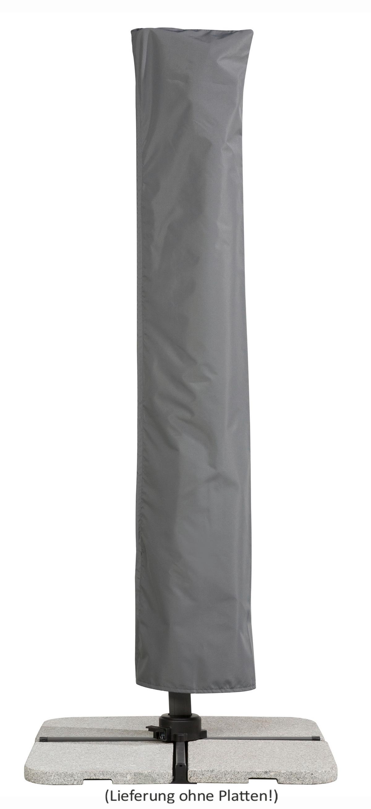 Ampelschirm Rhodos Twist Bxhxt: 322x276x260-350 Cm Naturfarben - Anthrazit/Naturfarben, Basics, Textil/Metall (322/276/350x260cm) - Schneider