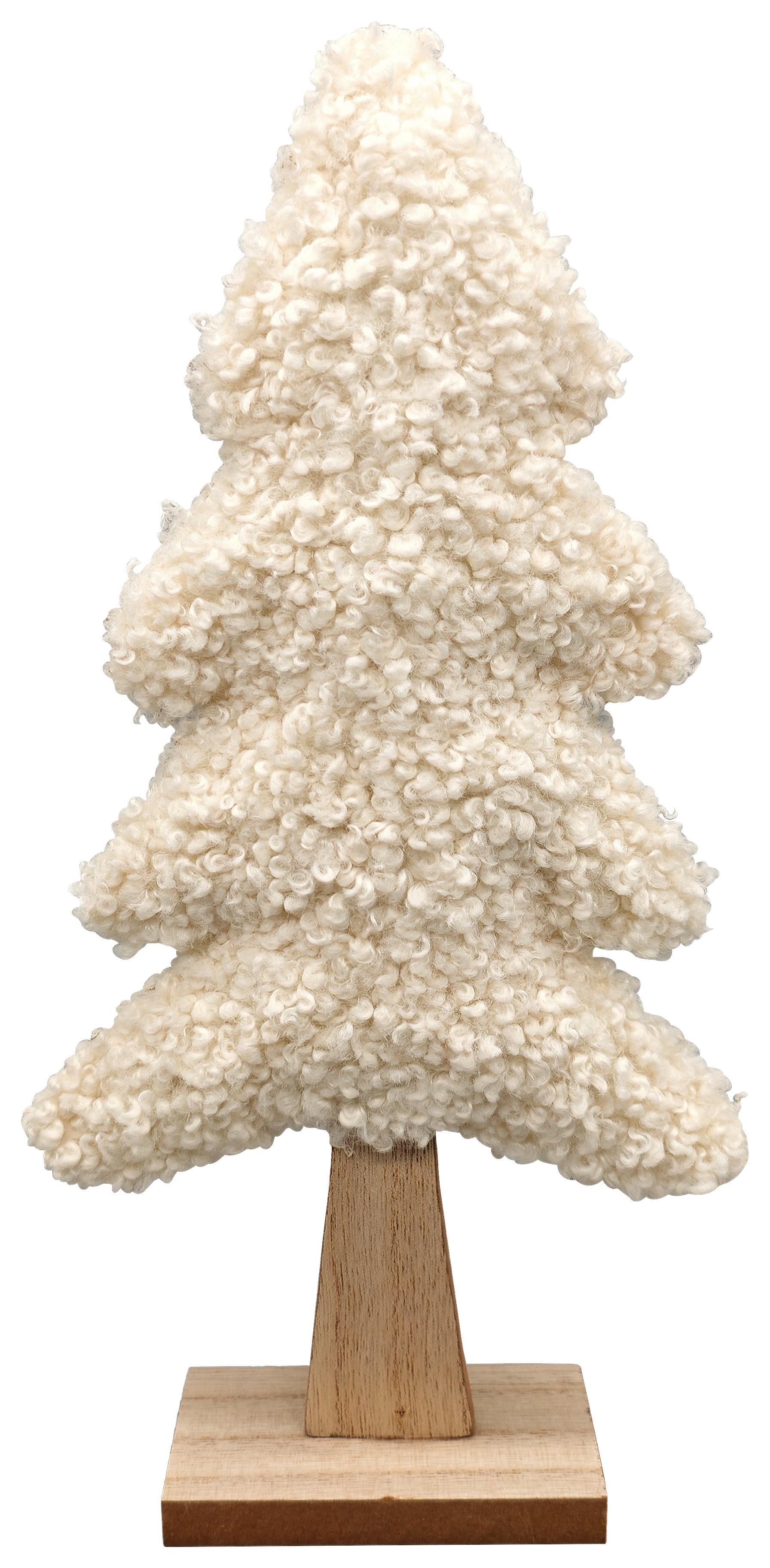 Dekoračný strom AMELIE - biela/prírodná farba, Konventionell, kompozitné drevo/textil (16/33/5cm) - Mömax