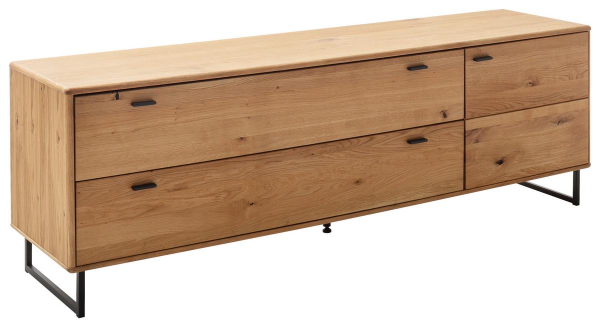 Lowboard Arezzo B: 209 cm Wildeiche - Wildeiche/Anthrazit, Design, Holz/Holzwerkstoff (209/68/50cm) - MID.YOU