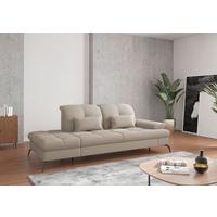 Récamiere Amica E, Taupe B: 231 Cm - Taupe/Schwarz, KONVENTIONELL, Textil (231/90/122cm) - Sit & More