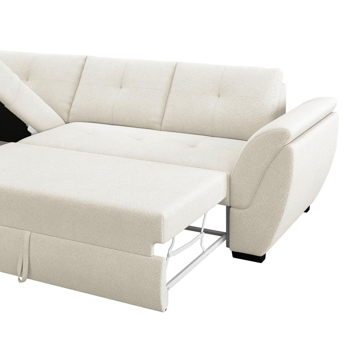 Rohová sedačka BERISSO, levá, šedá tk. VINCI - šedá/černá, Konvenční, textil/plast (187/278cm) - Ondega