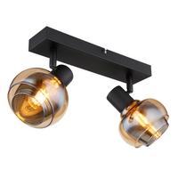 Strahler 54309-2b - Schwarz, Basics, Glas/Metall (26/10,5/13,5cm) - Globo