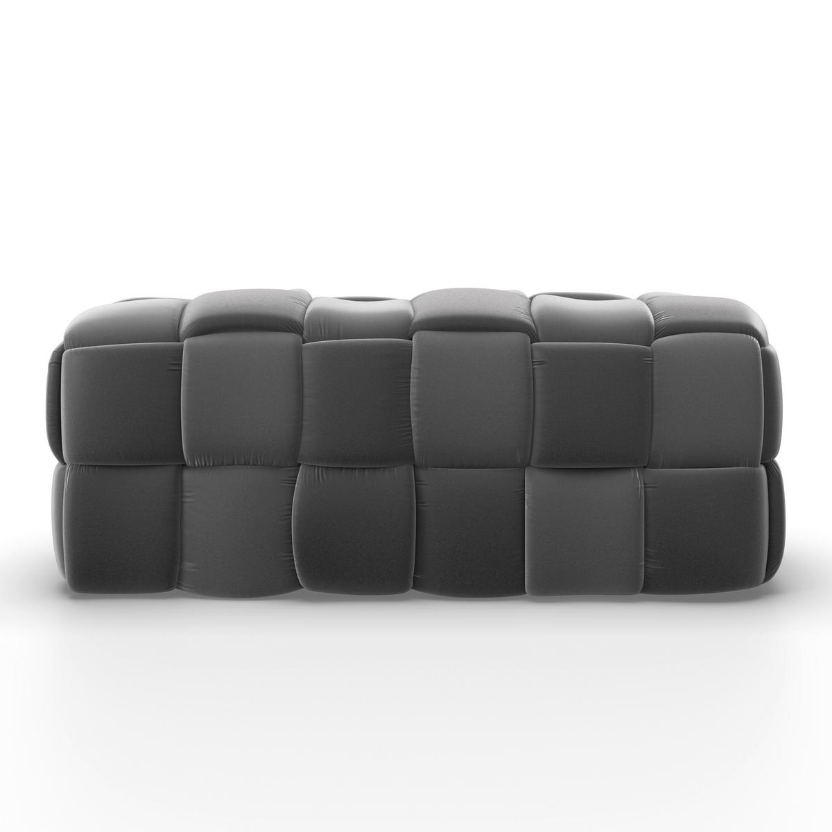 Moderná lavica ELLA sivá - čierna/sivá, Modern, drevo/textil (118/47/47cm) - Bessagi Home