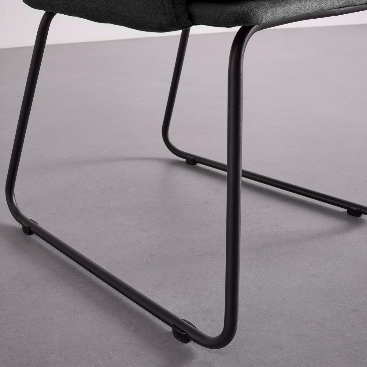 Stolička s podrúčkami MIA tmavosivá - čierna/tmavosivá, Modern, kov/textil (55,5/83/55cm) - Bessagi Home