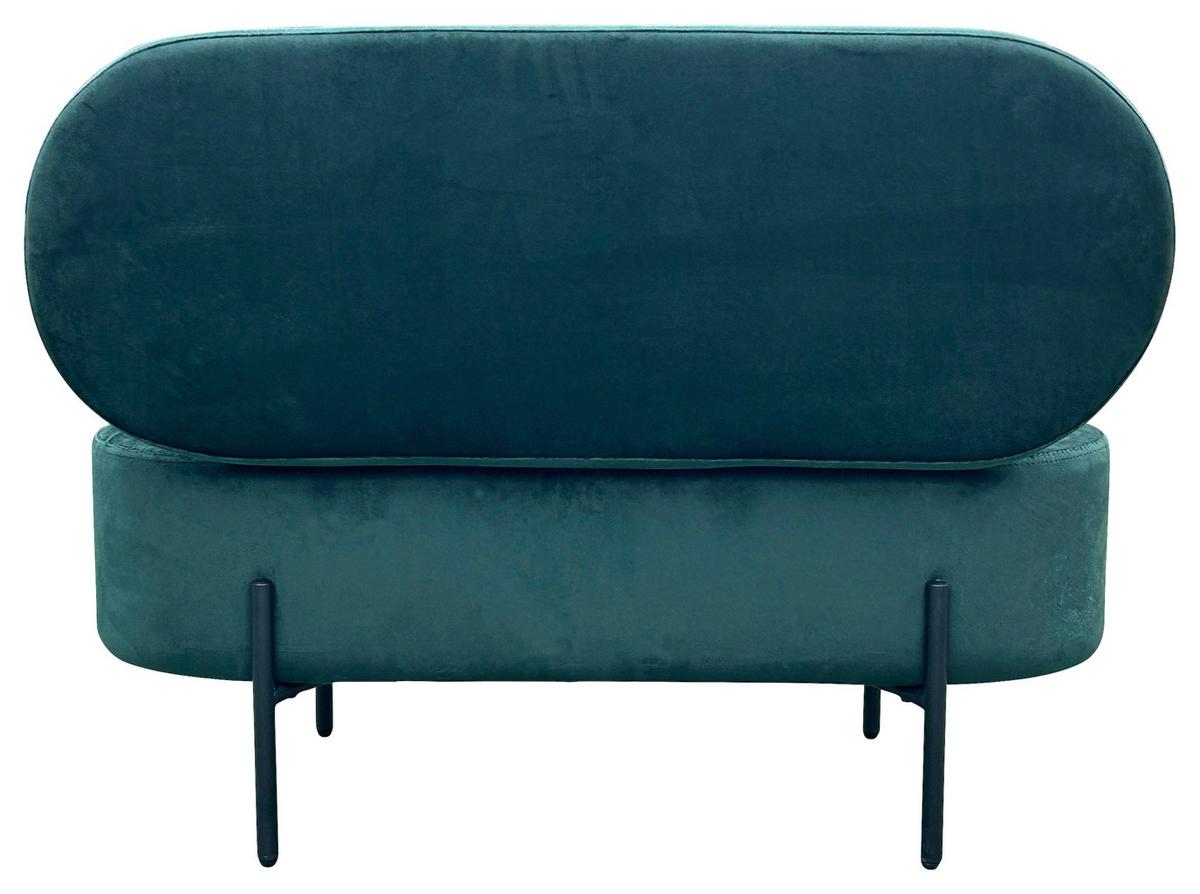 Sitzbank Nova Schwarz, Dunkelgrün B: 95 cm - Dunkelgrün/Schwarz, Design, Textil/Metall (95/42/38cm) - MID.YOU