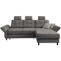 Ecksofa Brizzini Graubraun S: 250-280/176 Cm - Graubraun/Hellgrau, MODERN, Holz/Textil (250-280/176cm) - Livetastic