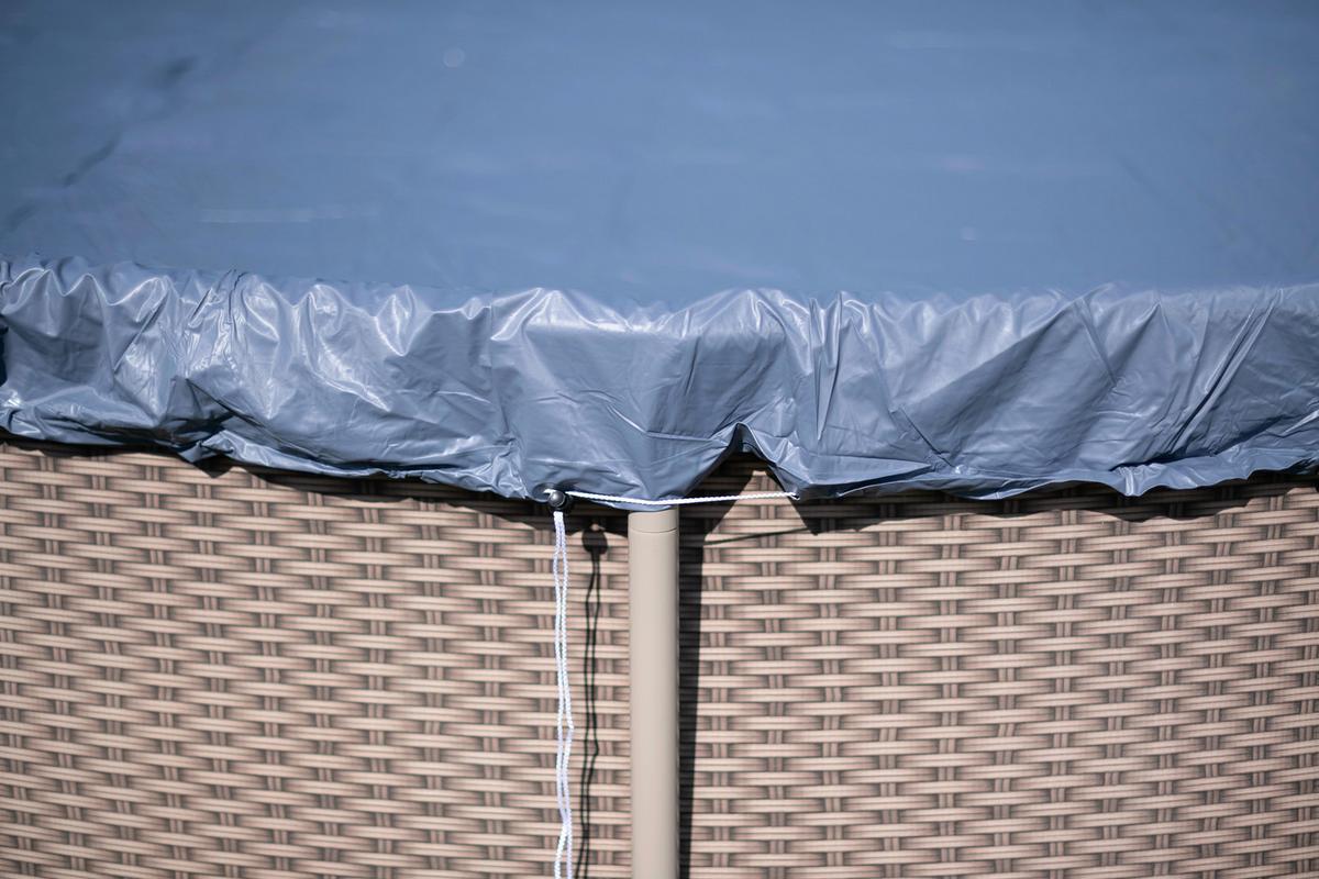 Pool, Kunststoff Braun, Rund D: 457 cm, inkl. Leiter+pumpe - Braun, KONVENTIONELL, Kunststoff (457/106cm)