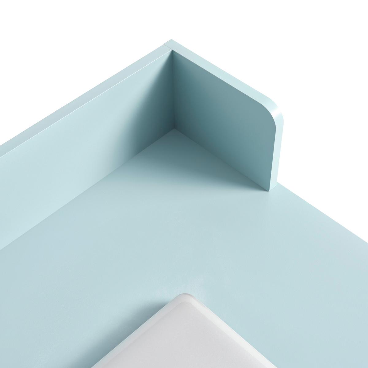 Písací stolík EMMELIE - svetlomodrá/biela, Modern, kov/kompozitné drevo (80/54-85/60cm) - Mömax