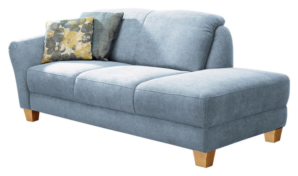 Récamiere Gotland V, Hellblau B: 194 cm - Naturfarben/Hellblau, KONVENTIONELL, Textil (194/84/91cm) - Sit & More