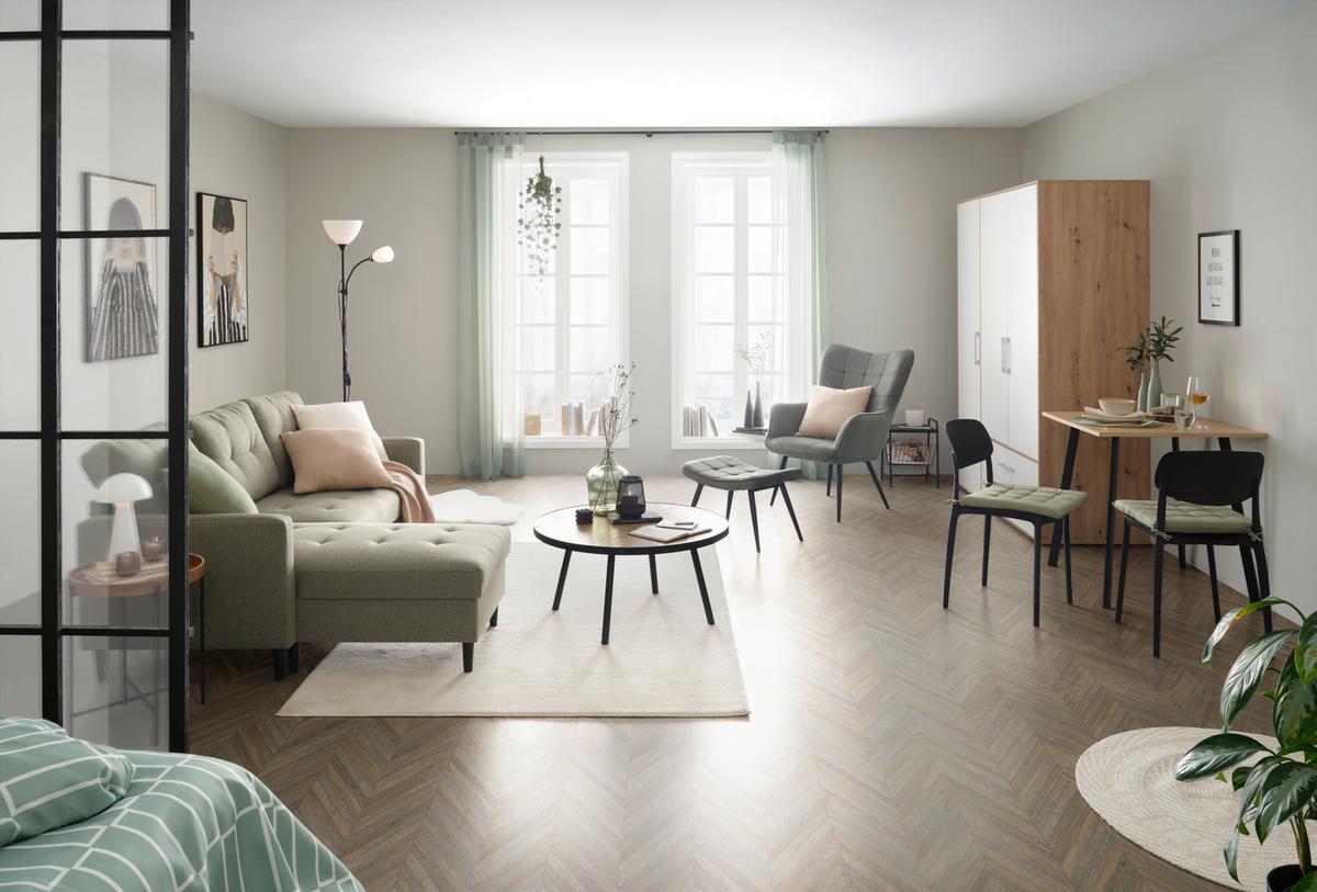 Koberec tkaný na plocho MIAMI, Ø: 100 cm - přírodní barvy/světle hnědá, Moderní, textil (100cm) - Modern Living