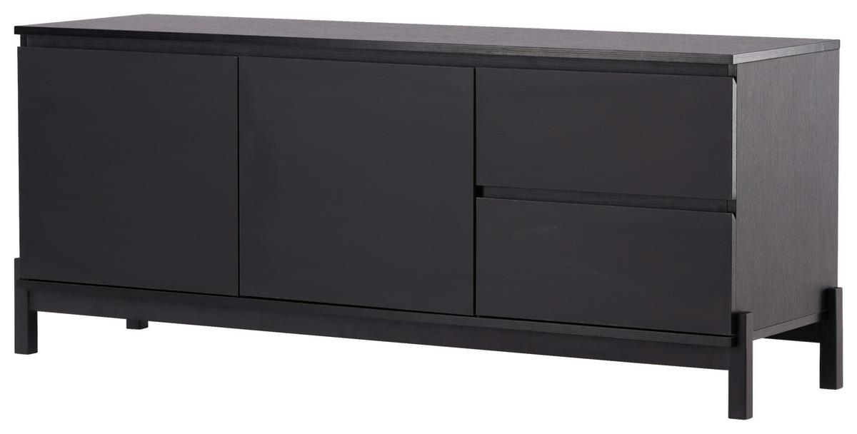 Sideboard Corpus - Schwarz, Design, Holzwerkstoff/Metall (135/56/40cm) - Livetastic
