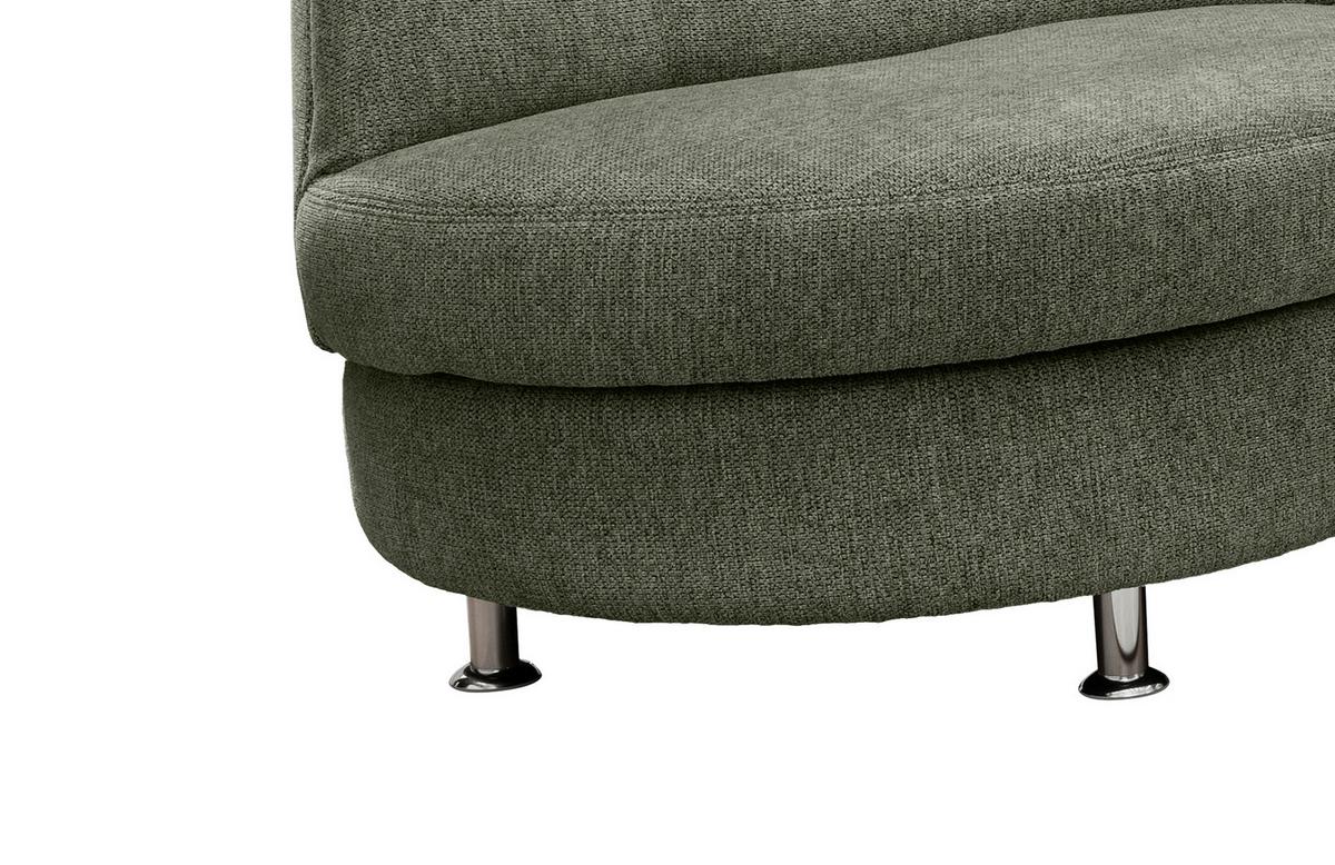 Ecksofa Mit Relaxfunktion Parole Dunkelgrün Chenille - Chromfarben/Dunkelgrün, MODERN, Textil (236/275cm) - Livetastic
