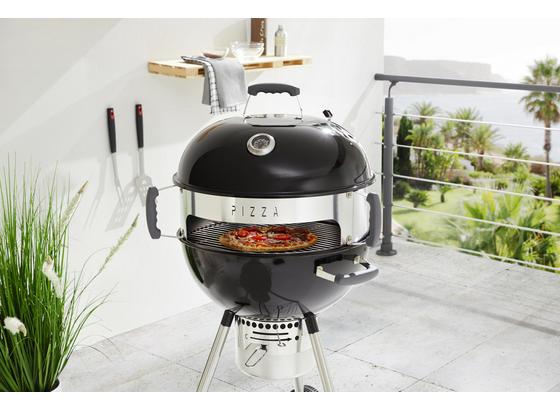 Holzkohlegrill Pizza Style - Schwarz, MODERN, Kunststoff/Metall (57/124cm) - Ombra Holzkohlegrill Pizza Style - Schwarz, MODERN, Kunststoff/Metall (57/124cm) - Ombra