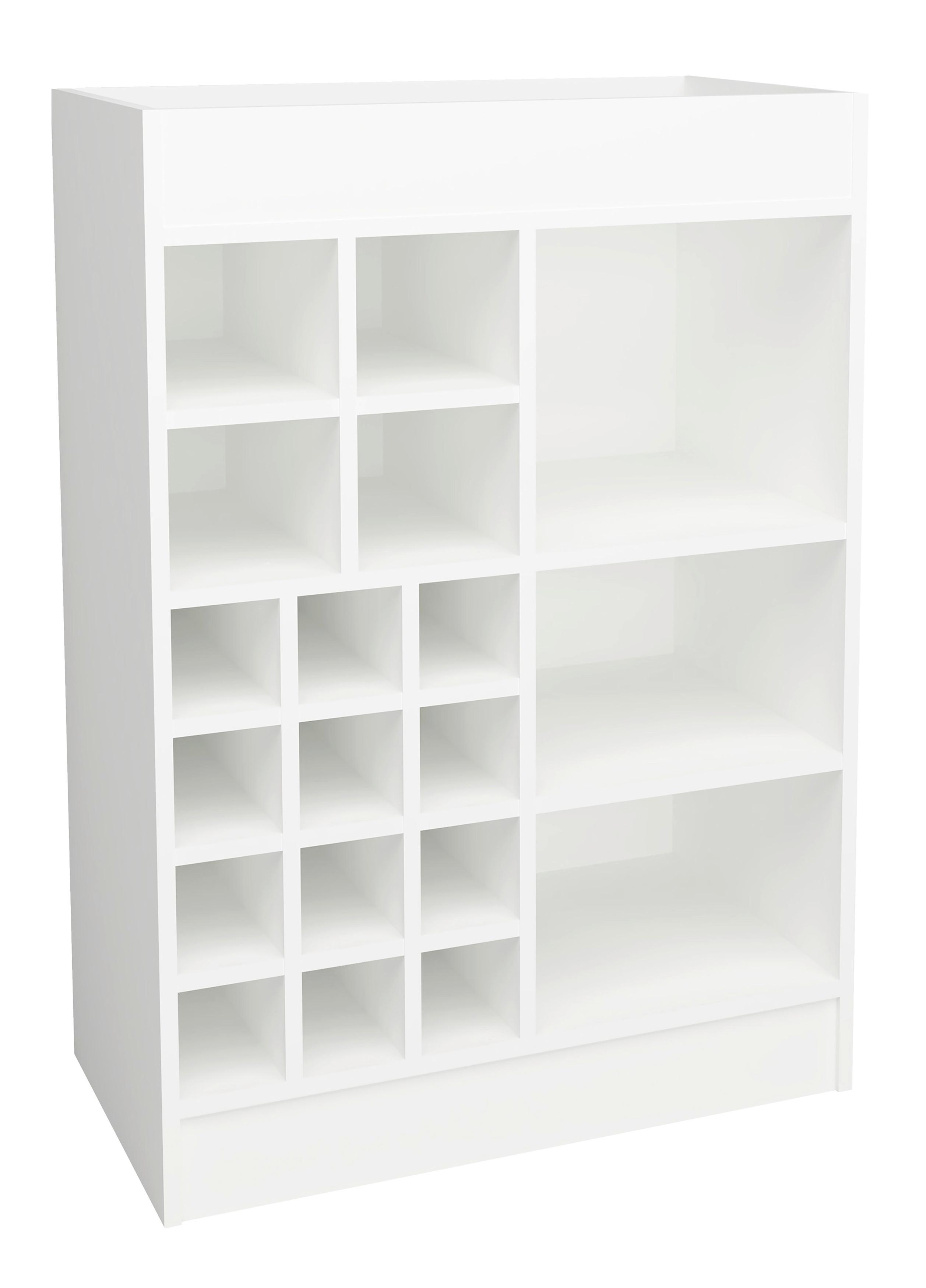 Weinschrank Esilo Weiß B: 70 cm - Weiß, Basics, Holzwerkstoff (70/100/38cm) - MID.YOU