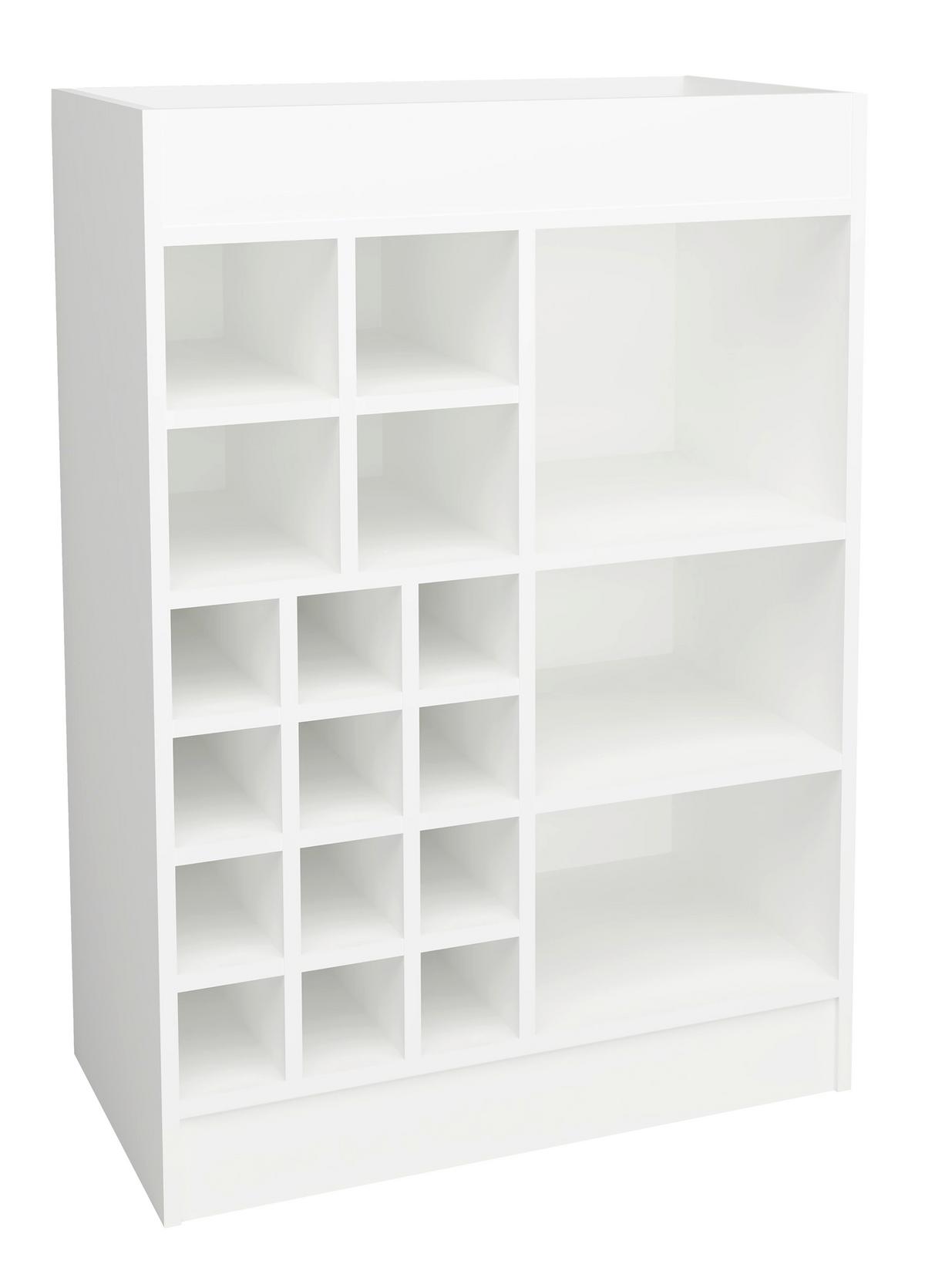 Weinschrank Esilo Weiß B: 70 cm - Weiß, Basics, Holzwerkstoff (70/100/38cm) - MID.YOU