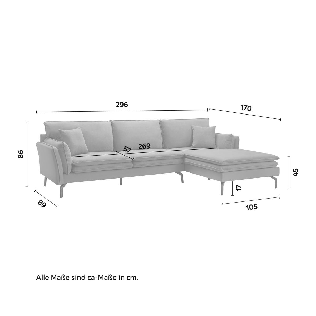 Sedací souprava LANI tmavě modrá - černá/tmavě modrá, Moderní, kov/dřevo (296/86/170cm) - Bessagi Home