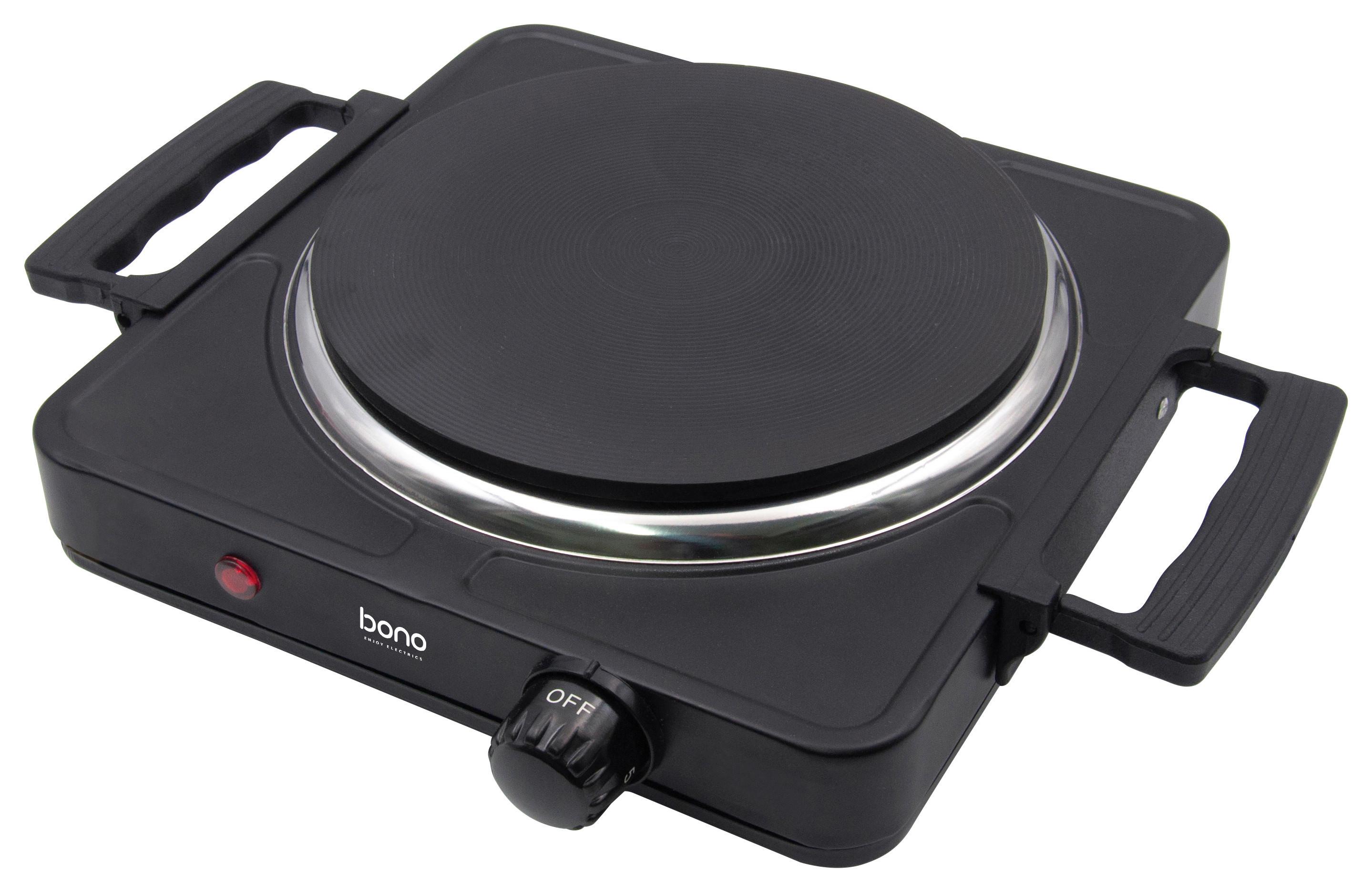 Főzőlap Flora - fekete, Konventionell, műanyag/fém (26/26/7cm) - Bono