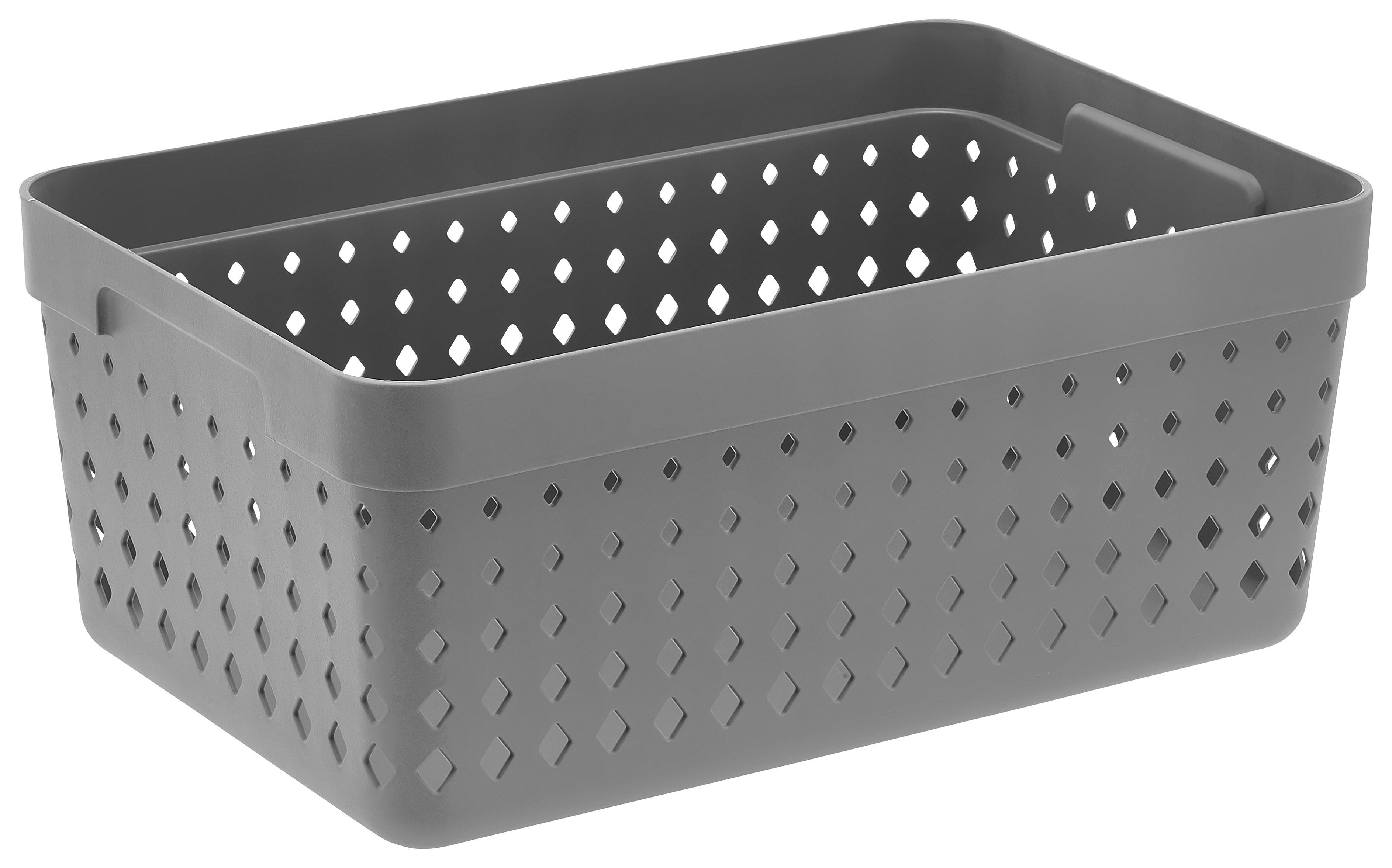 Košík Na Drobnosti Seoul - Xl - Ca. 3,3l -Ext- - šedá, Konvenční, plast (23,8/15,8/10cm) - Premium Living