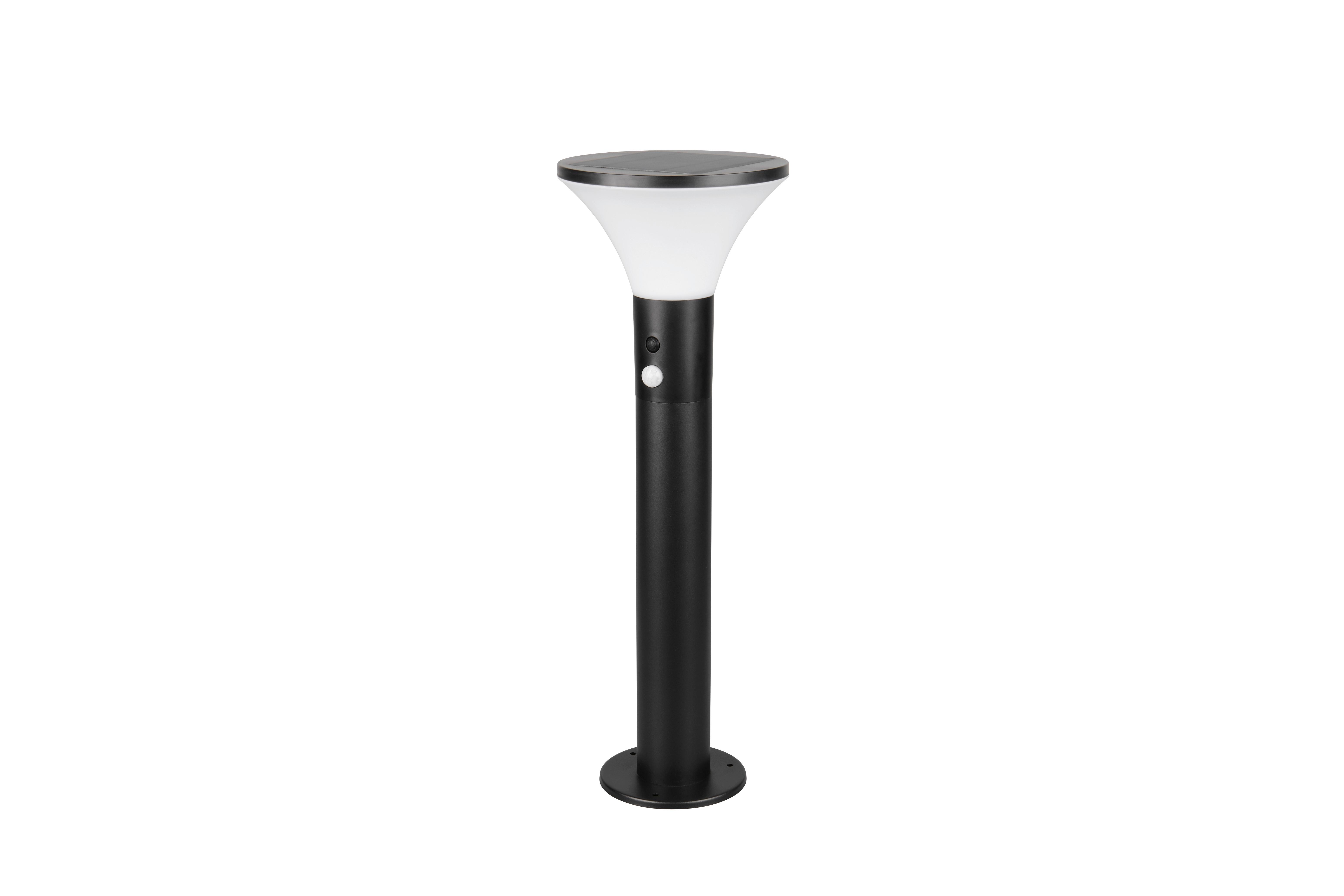 WEGELEUCHTE Solarleuchte., 4000K, Kaltweiß - Schwarz/Weiß, Design, Kunststoff/Metall (17,5/50cm)