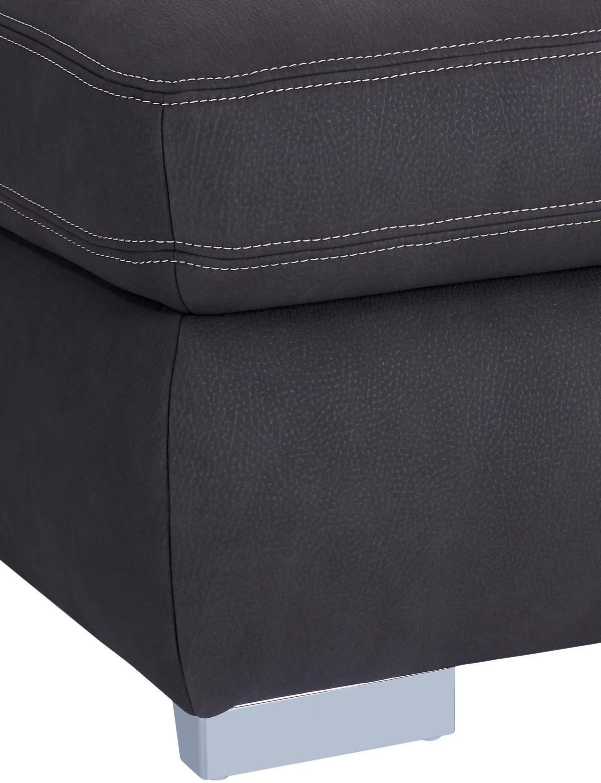Hocker mit Stauraum Webstoff Anthrazit H: 64 cm - Beige/Anthrazit, MODERN, Textil (129/49/64cm) - Luca Bessoni