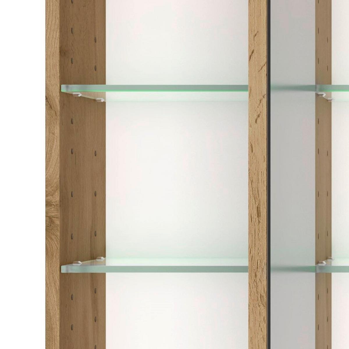 Spiegelschrank Manchester Led 3 Türen 100x64x20 cm - Eichefarben, MODERN, Glas/Holzwerkstoff (100/64/20cm) - Held