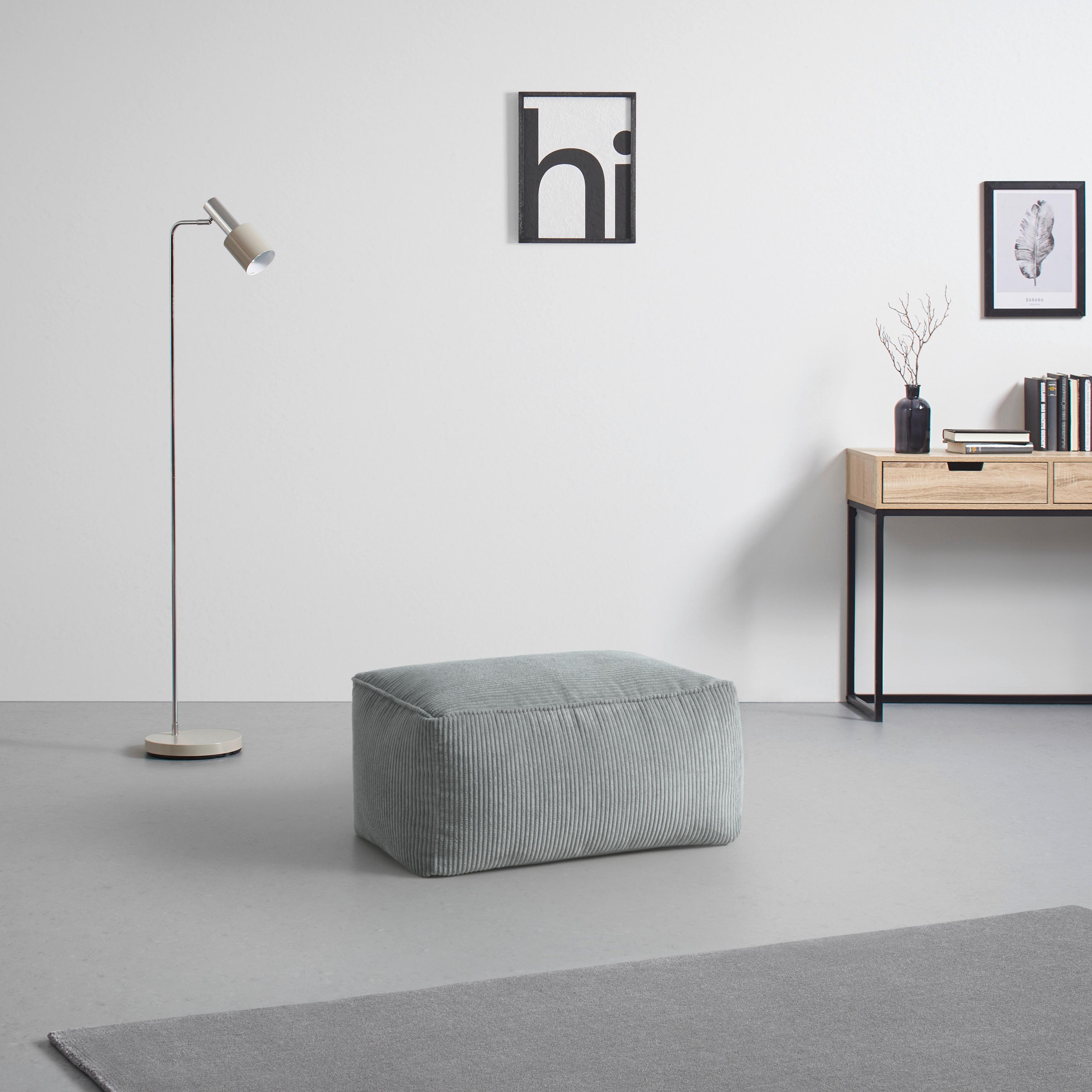 Taburetka CAROLINE, sivý menčester, max. 80 kg - sivá, Modern, textil (80/38/50cm) - Mömax
