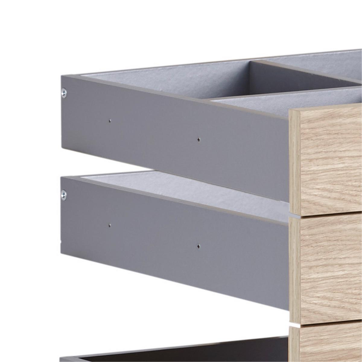 Schubladeneinsatz Unit Eiche B: 45,3 Cm 4 Fächer - MODERN, Holzwerkstoff (45,3/83/47cm) - Ondega