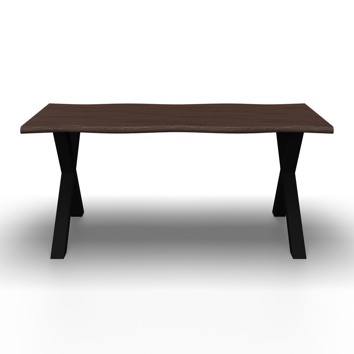 JÍDELNÍ STŮL LAUREL 180 - černá/barvy vlašských ořechů, Moderní, kov/kompozitní dřevo (180/76/90cm) - Bessagi Home