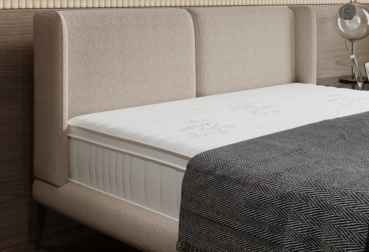 Polsterbett +matratze 180x200 Tessina Now Or Never Cognac - Cognac/Creme, MODERN, Textil (180/200cm) - Livetastic