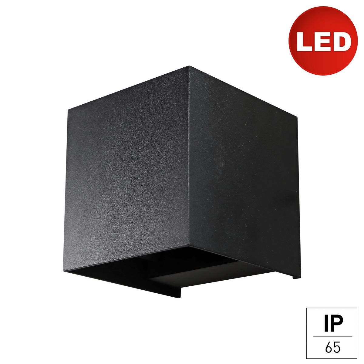 Außenwandleuchte 2528000351996 Wandl Kappa - Schwarz, Design, Metall (10/10/10cm)