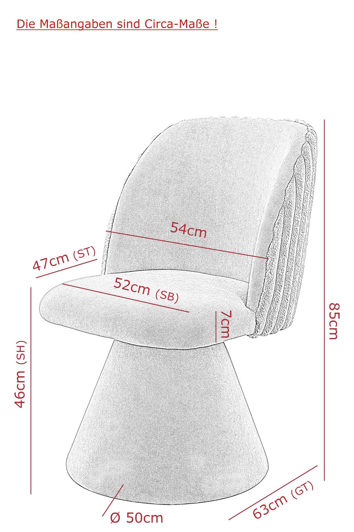 Stuhl-Set Bari II S 2er-Set - Grau, MODERN, Textil/Metall (54/84/61cm) - MID.YOU