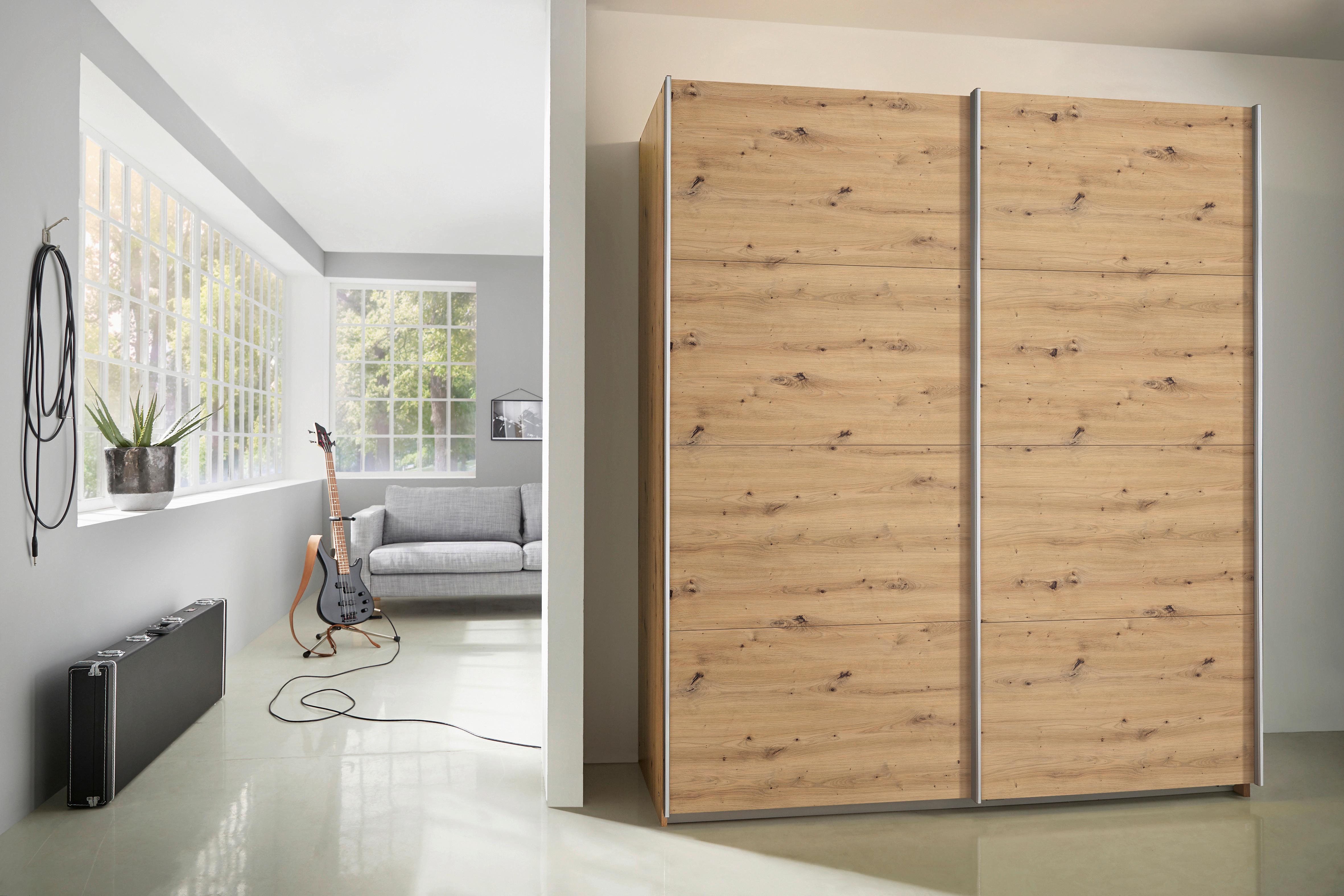 Schwebetürenschrank Subito - Eiche Artisan, MODERN, Holzwerkstoff (181/197/61cm) - Rauch Möbel